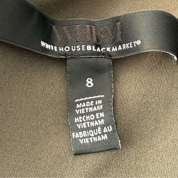 WHBM Luxe Stretch Sleeveless Button Detail Dress Sheath Sergeant Green Size 8 - Picture 9 of 16